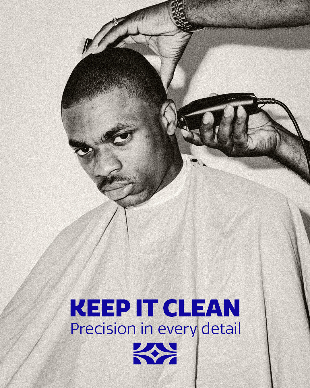 Milz Barber White Poster
